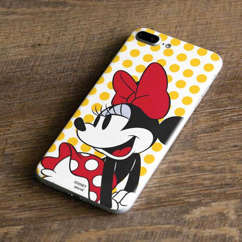 Disney Minnie Mouse Profile Yellow Dots iPhone 8 Plus Skin